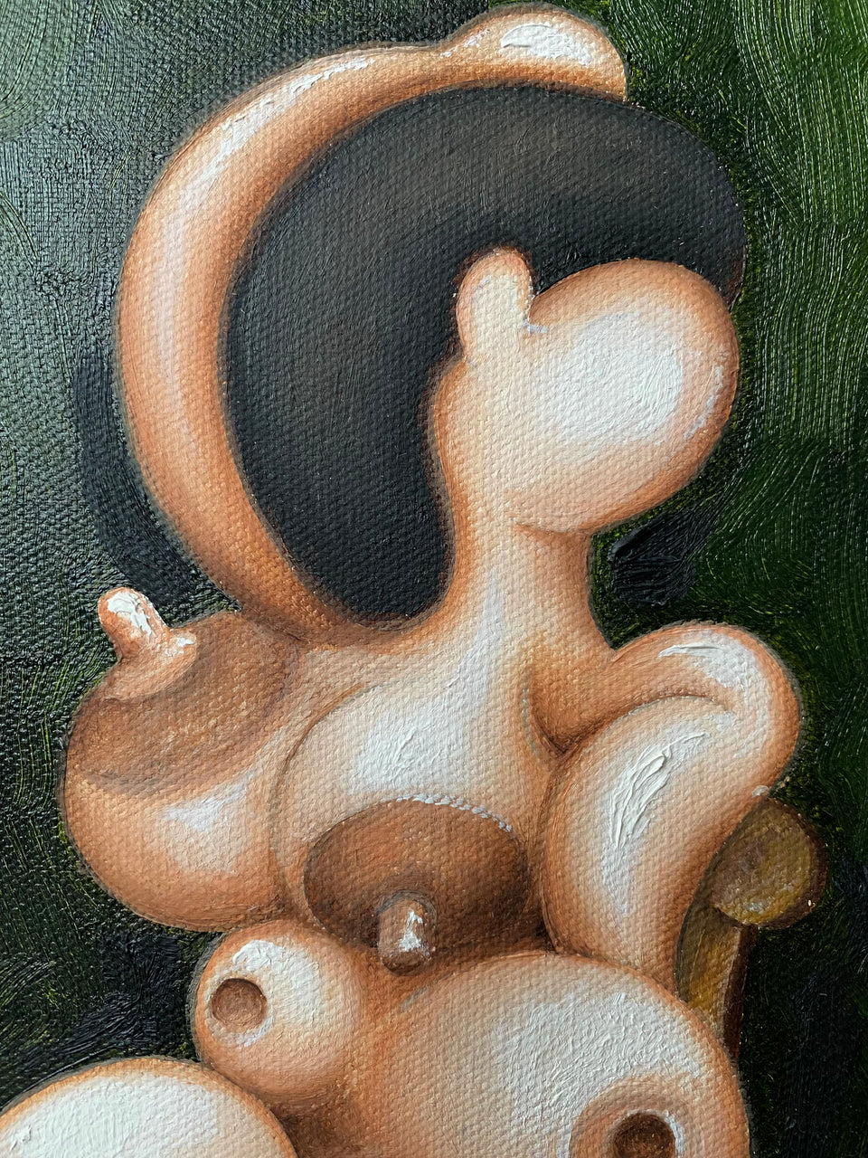 Female in green corner on chair