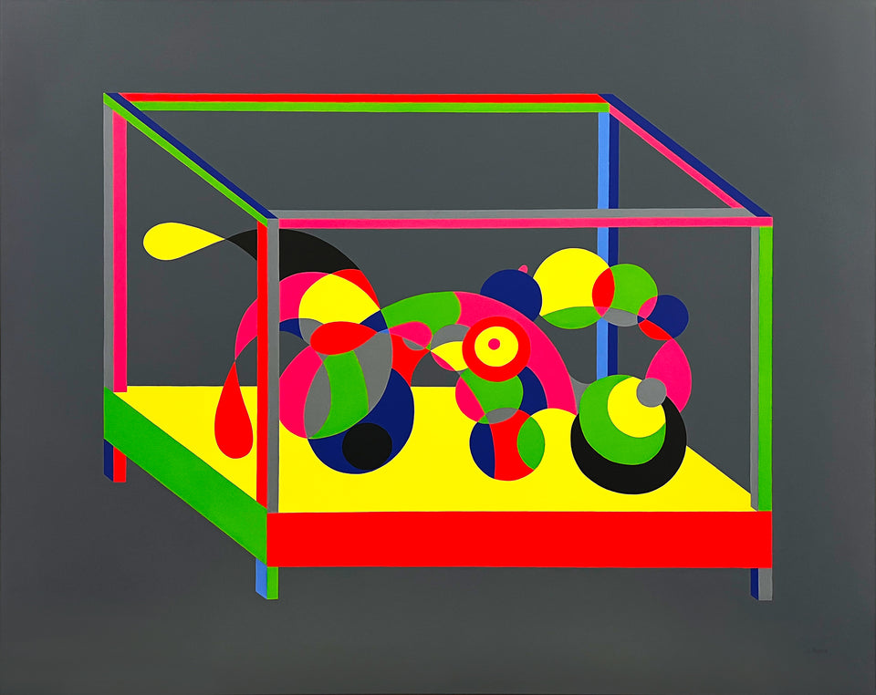 Female in four poster bed